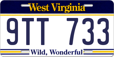WV license plate 9TT733