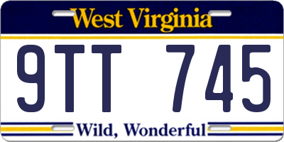 WV license plate 9TT745
