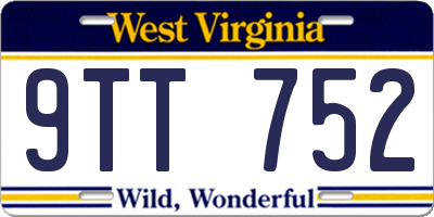 WV license plate 9TT752