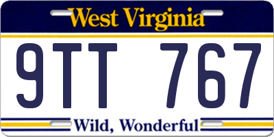 WV license plate 9TT767