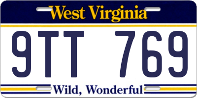 WV license plate 9TT769