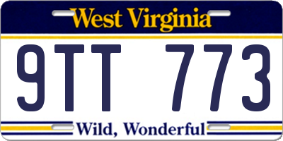 WV license plate 9TT773