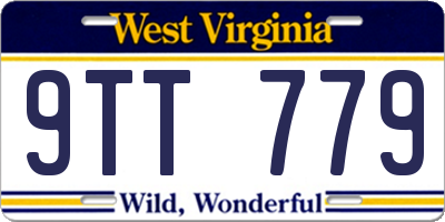 WV license plate 9TT779
