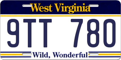 WV license plate 9TT780