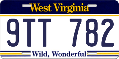 WV license plate 9TT782