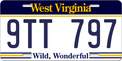 WV license plate 9TT797