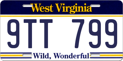 WV license plate 9TT799
