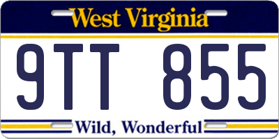WV license plate 9TT855