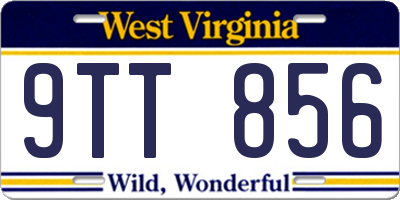 WV license plate 9TT856