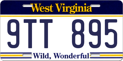 WV license plate 9TT895