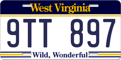 WV license plate 9TT897