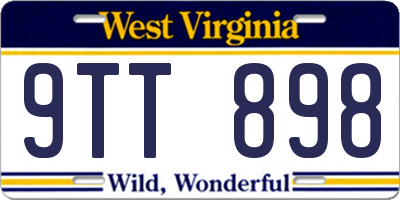 WV license plate 9TT898