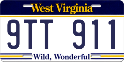 WV license plate 9TT911