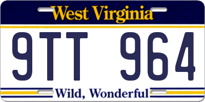 WV license plate 9TT964