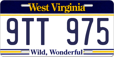 WV license plate 9TT975