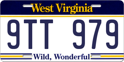 WV license plate 9TT979