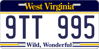 WV license plate 9TT995