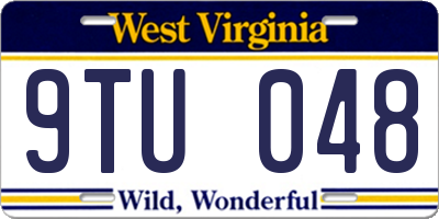 WV license plate 9TU048
