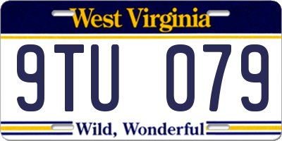 WV license plate 9TU079