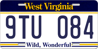 WV license plate 9TU084