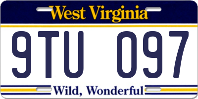 WV license plate 9TU097