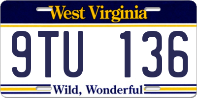 WV license plate 9TU136