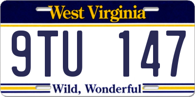 WV license plate 9TU147