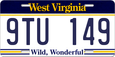 WV license plate 9TU149