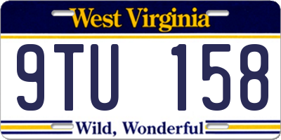 WV license plate 9TU158