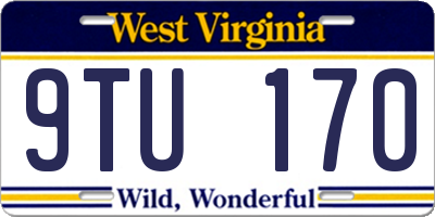WV license plate 9TU170