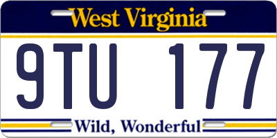 WV license plate 9TU177