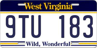 WV license plate 9TU183