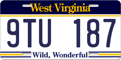 WV license plate 9TU187