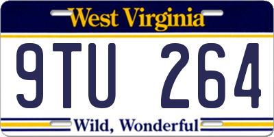 WV license plate 9TU264