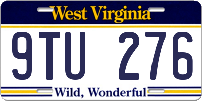 WV license plate 9TU276