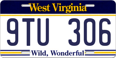 WV license plate 9TU306