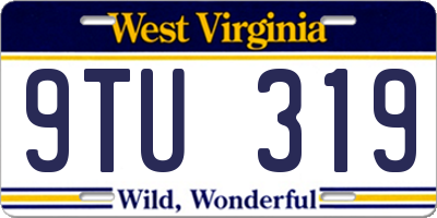 WV license plate 9TU319