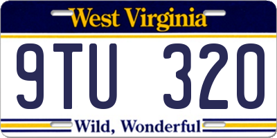 WV license plate 9TU320