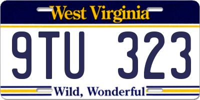 WV license plate 9TU323
