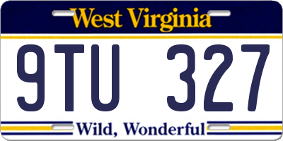 WV license plate 9TU327