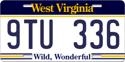 WV license plate 9TU336