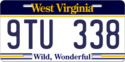 WV license plate 9TU338