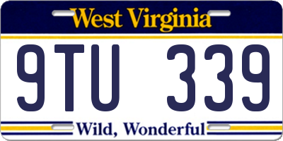 WV license plate 9TU339