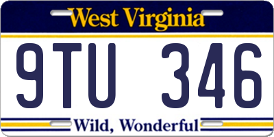 WV license plate 9TU346