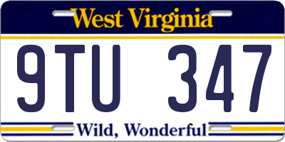 WV license plate 9TU347
