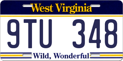 WV license plate 9TU348