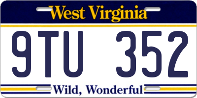 WV license plate 9TU352