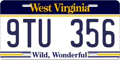 WV license plate 9TU356