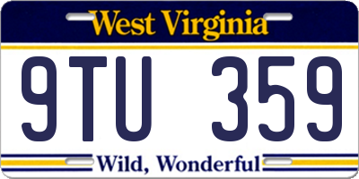 WV license plate 9TU359