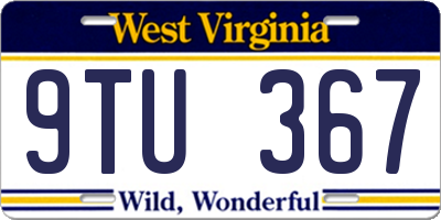 WV license plate 9TU367